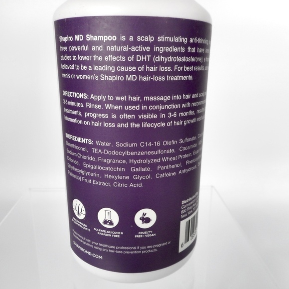 Shapiro MD Hair Loss Growth Shampoo and Conditioner Set DHT Blocking 8oz - Picture 4 of 7